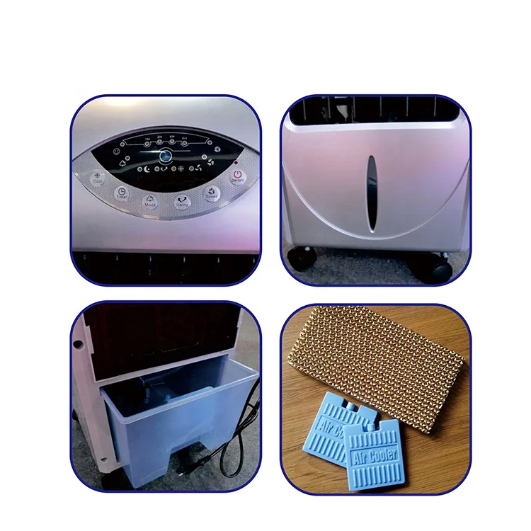 12V DC evaporative  air cooler tower fan with remote control