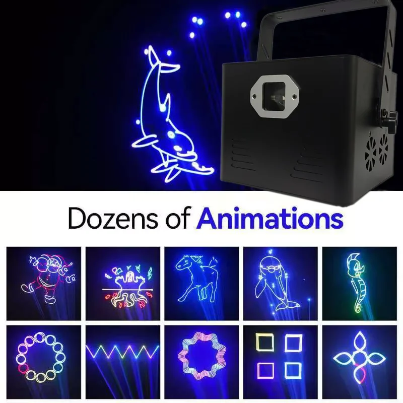 5 Вт RGB полноцветные лазерные огни Светодиодные DMX512 сценическое осветительное оборудование RGBW DJ Bar KTV диско алюминиевый лазерный узор с эффектом