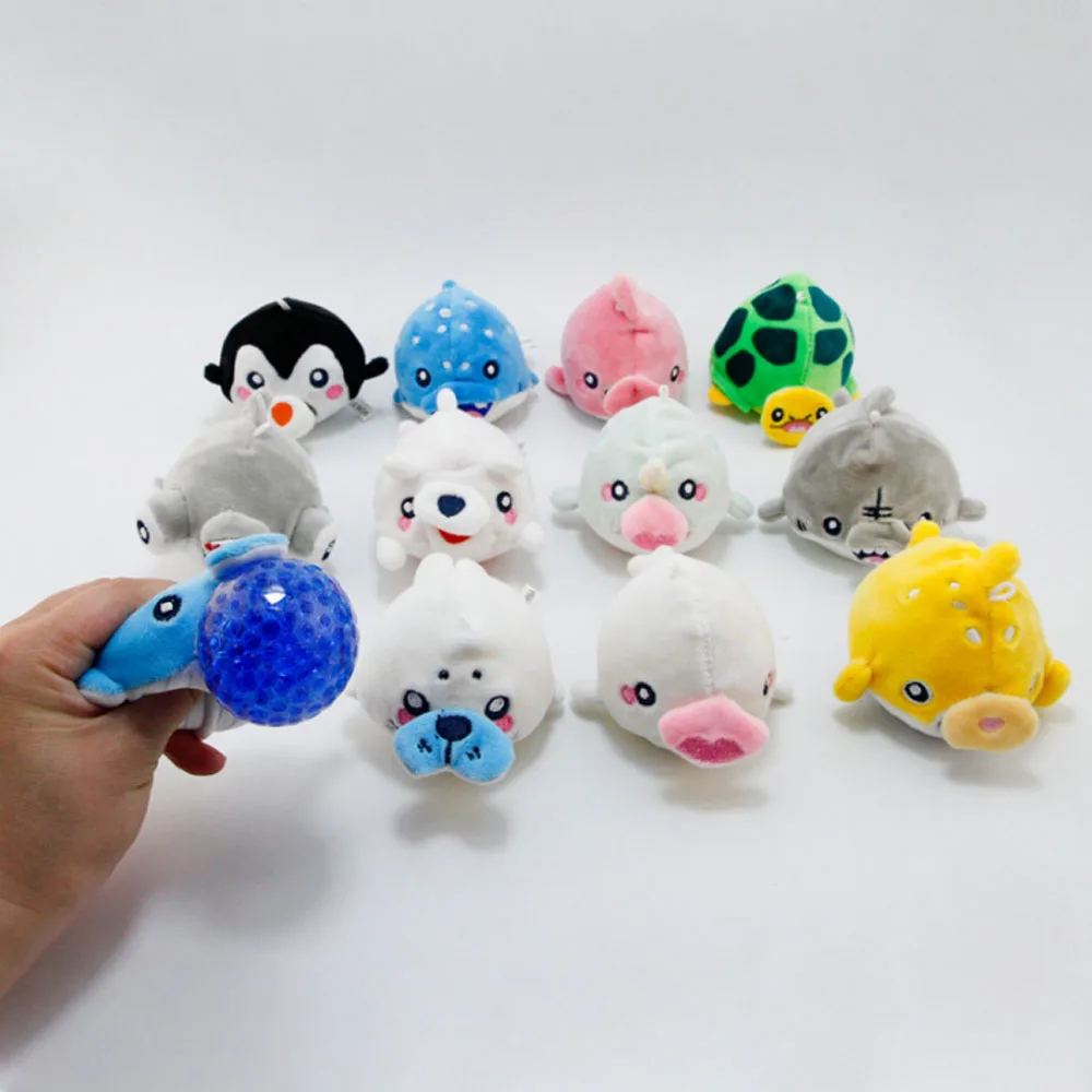 H472 Акция Kawaii Новинка TPR детские животные плюшевые сжимаемые водяные Мячи антистрессовая