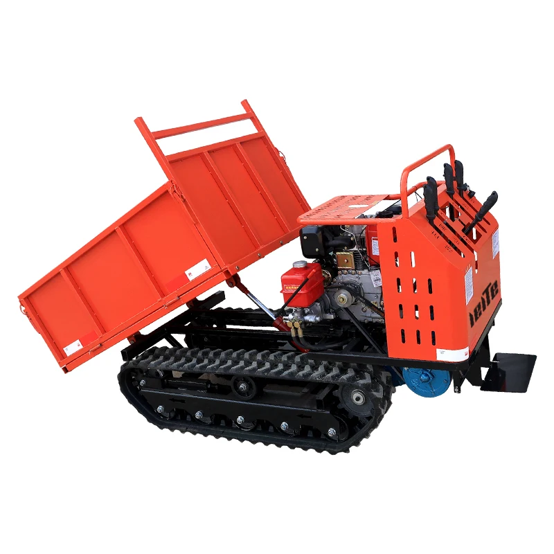 Самозагружающийся мини-самосвал дизельный китайский Гусеничный 4x4 500 кг 800 1 тонна 5 т гусеничный самосвал мини-транспортер