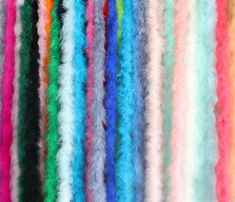 3ply Feather Supplier Cheaper Ostrich Feather Boa Trimming Fluffy Boa For Party Festival Dyed Ostrich