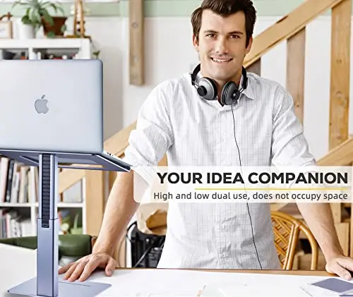 Ergonomic Standing Laptop Stand Adjustable Height Desk Laptop Holder Stand For All MacBook and Tablet PC
