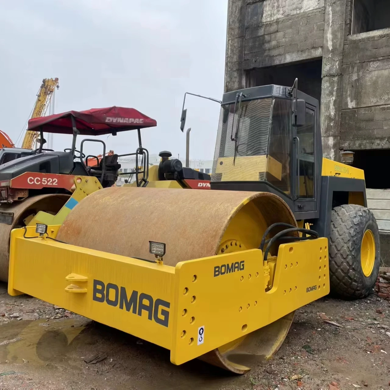 Bomag drive Road machinery single drum hydraulic 13 ton 17 ton 19 ton vibratory road roller for sale