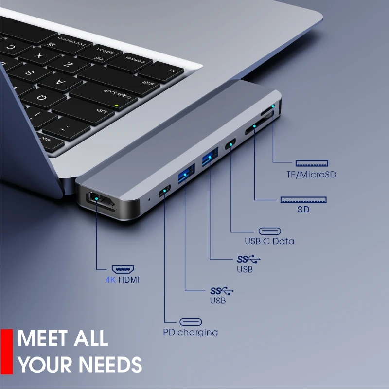 New 10 Port type c hub usb 3.0 otg hub 4K HDTV-compatible SD TF card reader for macbook pro air laptops usb c hubs