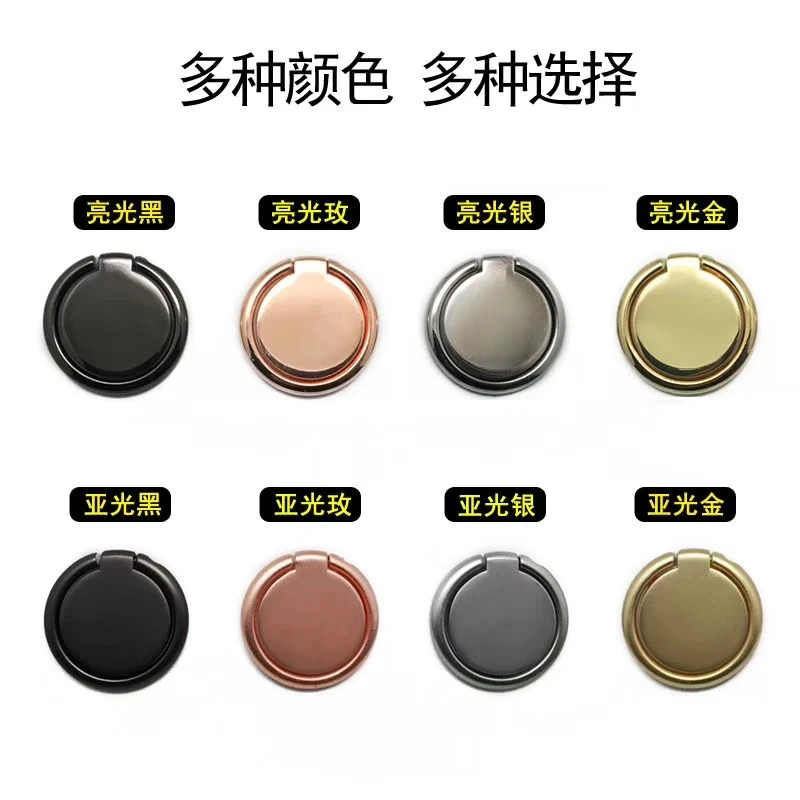 Custom Clear Epoxy Sticker Metal  Phone Ring Stand Universal 360 Degree Rotation Ring Holder for Any Smartphones