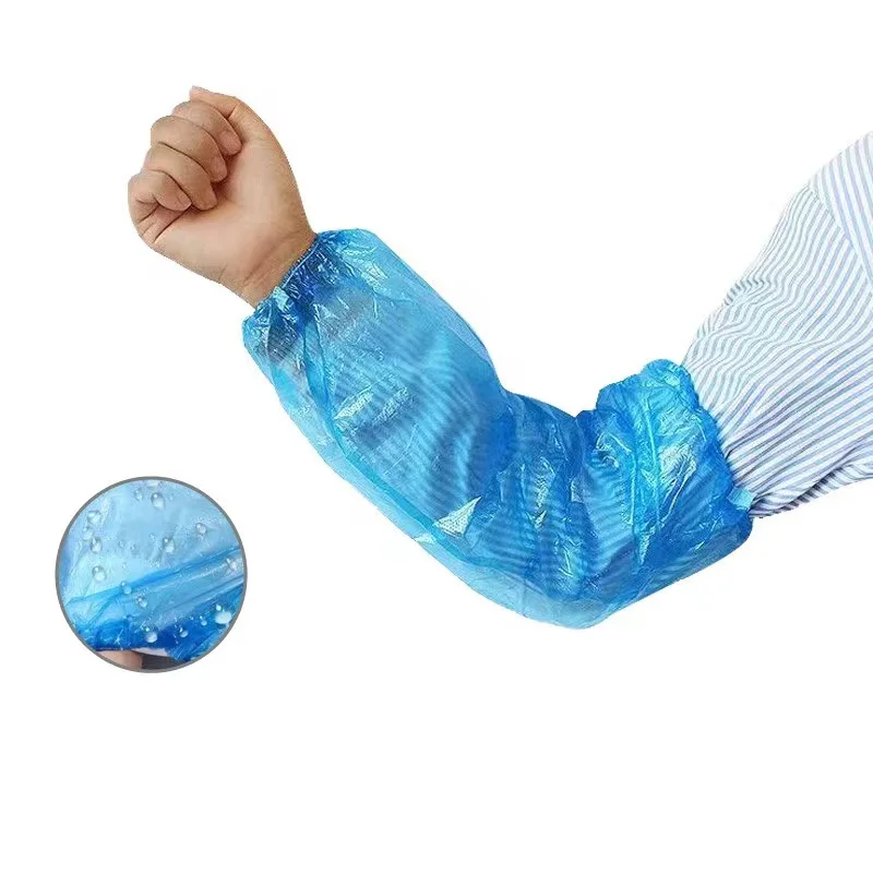 Free Sample Disposable Waterproof Oversleeve Oil-proof Odorless PE Arm Cover Plastic Sleeve Cover