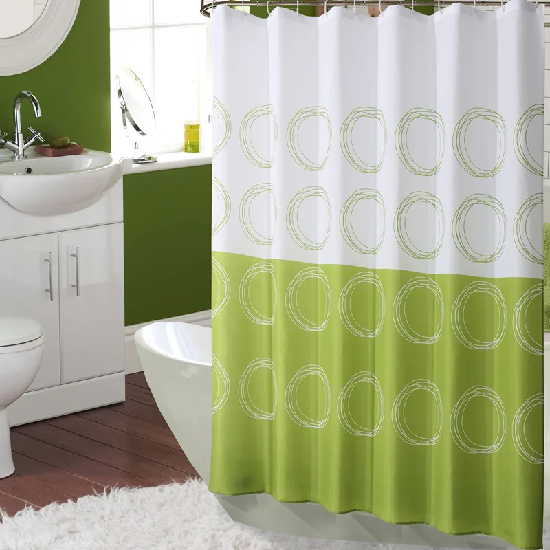 Wholesale polyester waterproof printing bathroom shower curtains
