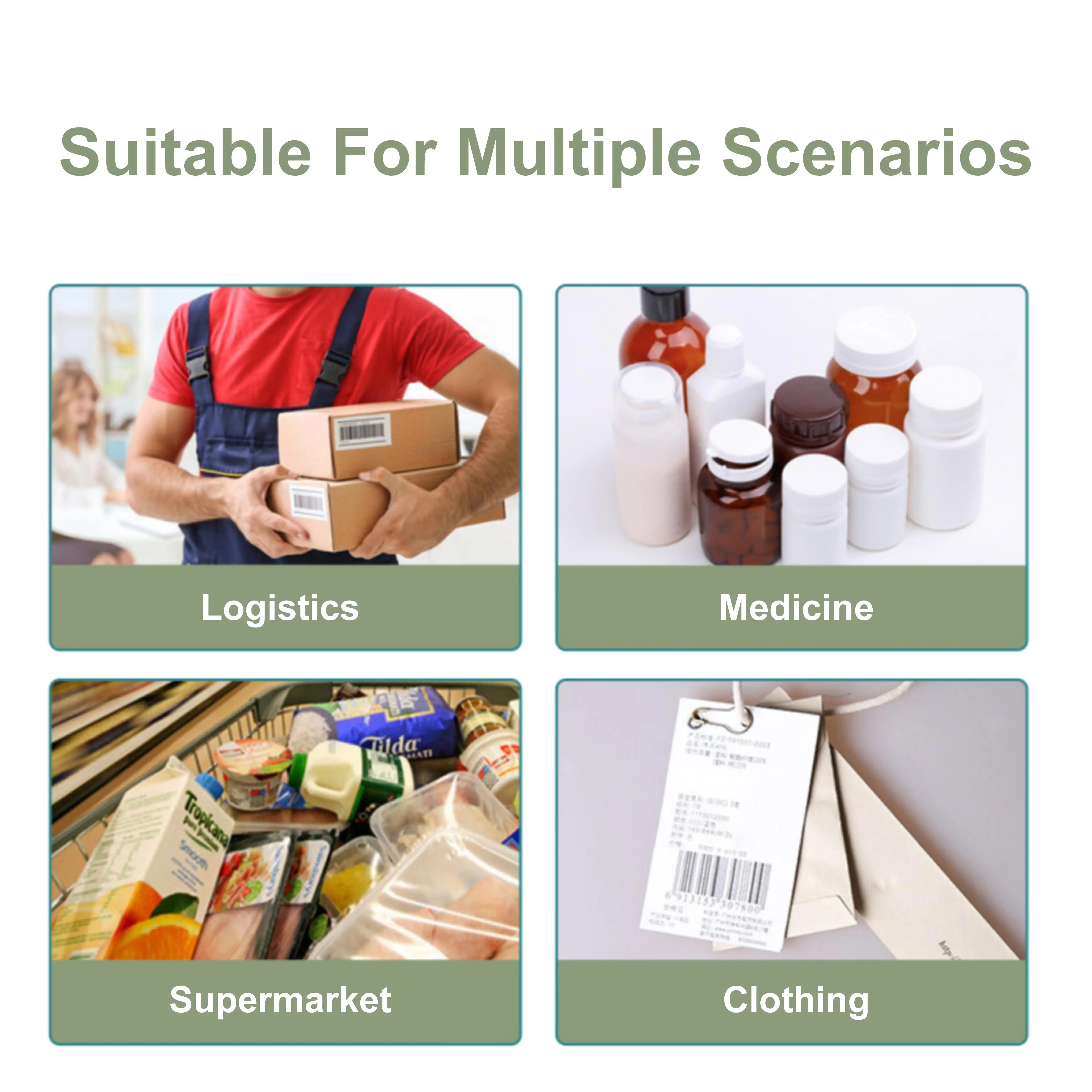 Packaging Thermal Adhesive Direct Thermal Code Labels Direct Thermal Merchandise Labels