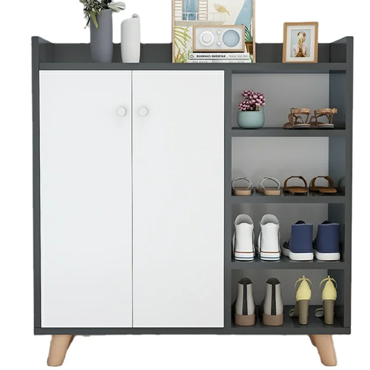 Home Practical Shoe Rack Wholesale Box Cabinet Wooden Elegant Shoe Cabinet