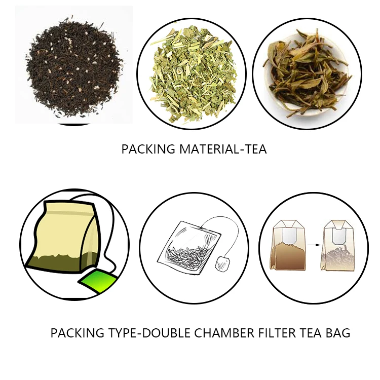 Чай мешок в мешок автоматическая двойная камера фильтр чай мешок упаковочная машина