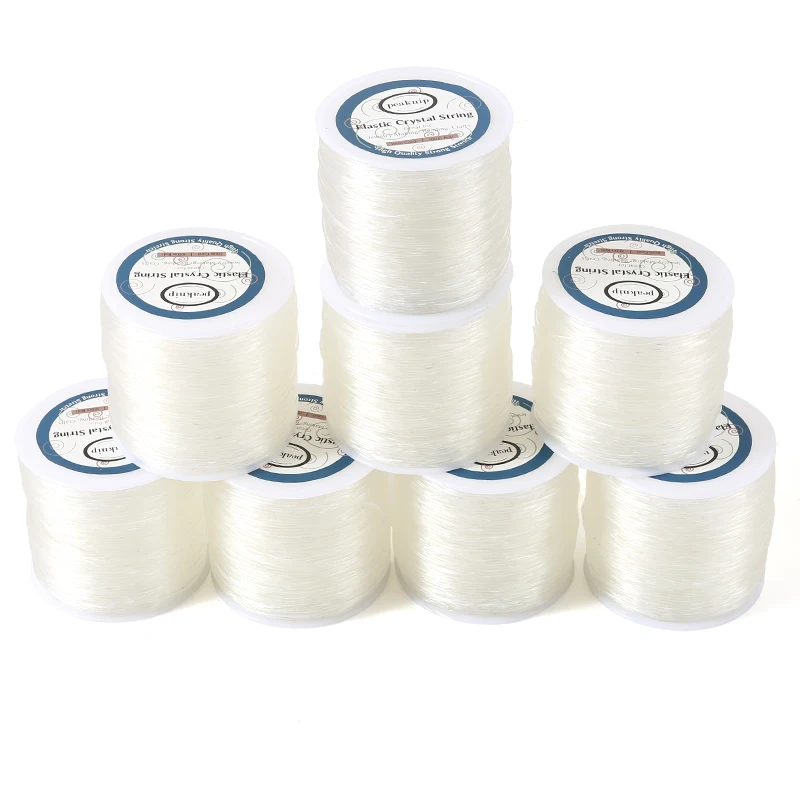 inelastic Jewelry Making Transparent Thread Non-Elastic Fishing Line Braided Round Wire Transparent Crystal Plastic Cord