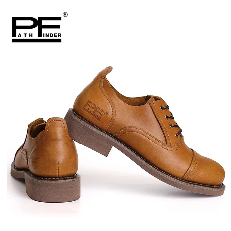 PF Formal shoes office genuine leather light brown leather