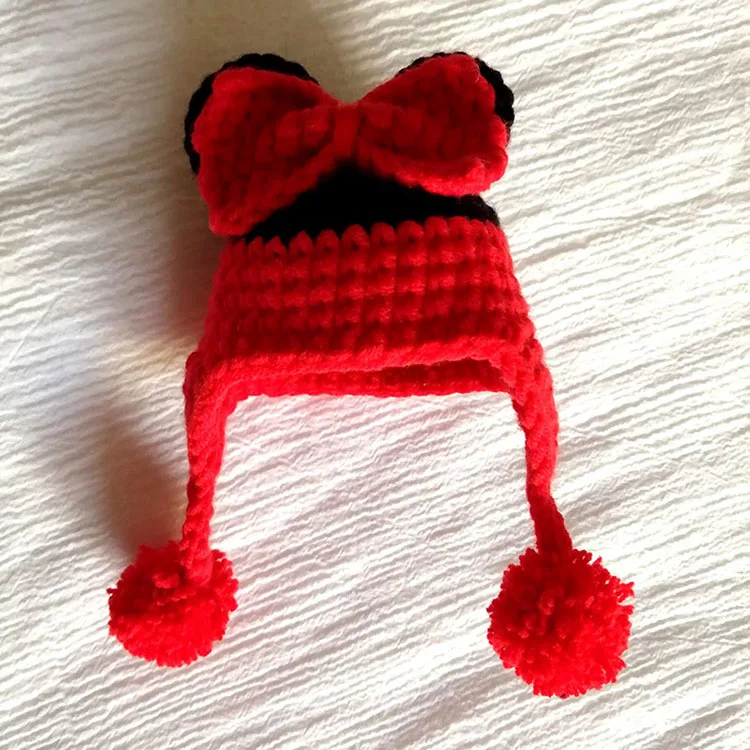 Hot Sale 15CM Cartoon Mini Wool Knitted Animal Design Mini Doll Hats