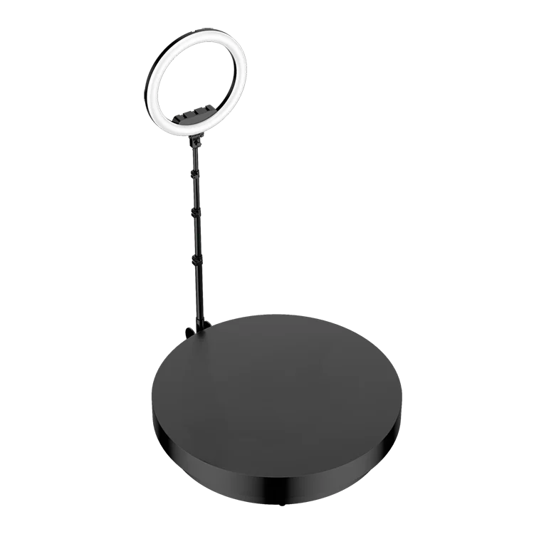Business photo booth 360 photo booth automatic rotating photo booth machine with ring light