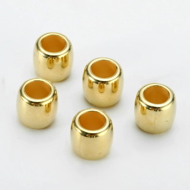 300 шт. 11 мм золотые оплетки для волос кольца зажимы женщин девочек дредов бусины круг инструмент укладки отверстия