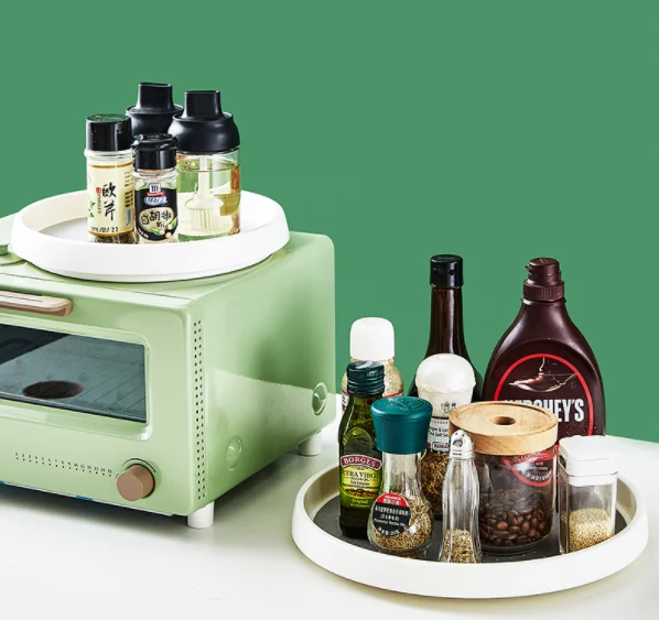 hot sell 360 Degrees Rotatable Racks Spice Tray Multi-function Rotating Storage for Cabinet