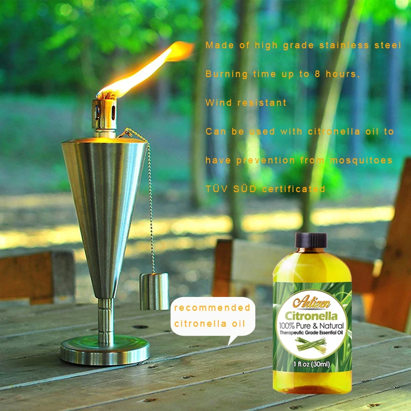 
Magnesium oxide Gray Outdoor Garden Mosquito Repellent Oil torches for Citronella 