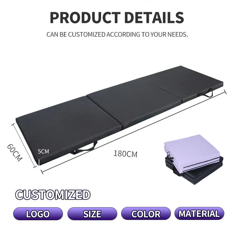 Non-Slip Folding Gymnastics Mat for Exercise Dance Gym Pilates Sports Workout Fitness Exercise Fitness