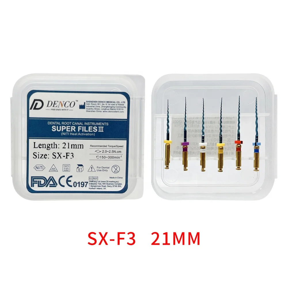 30 Boxes Denco Rotary Files with Free Wireless Endo Motor LED 9 Programs Endodontic NITI Rotary files Root Canal Files