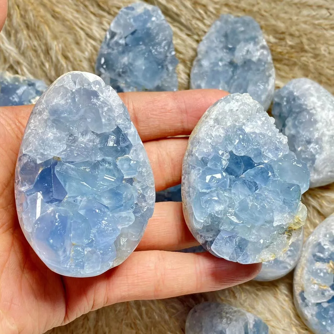 Wholesale Natural Celestite Cluster Specimen Gift For Crystal Mineral Lovers Reiki Healing Energy home decor