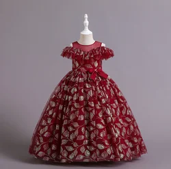 New Summer girls dresses  Children Wedding Party Girls Long Dress