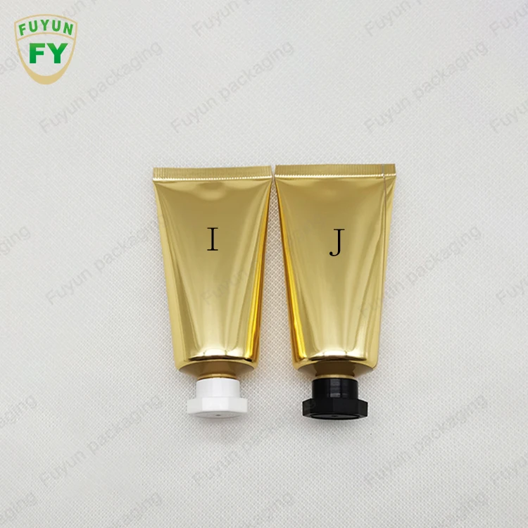 Fuyun Refillable Gold Aluminum Plastic 30g Face Cream Eye Squeeze Composite Tube Empty Hand Cream Tube Cosmetic Packaging Tubes