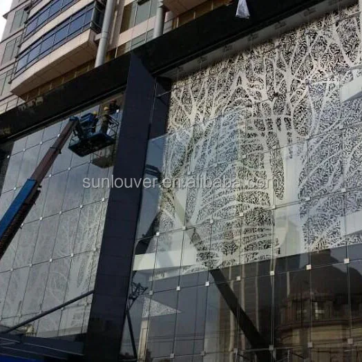 Decorative Aluminum Laser Cut Carved Panel for building curtain wall