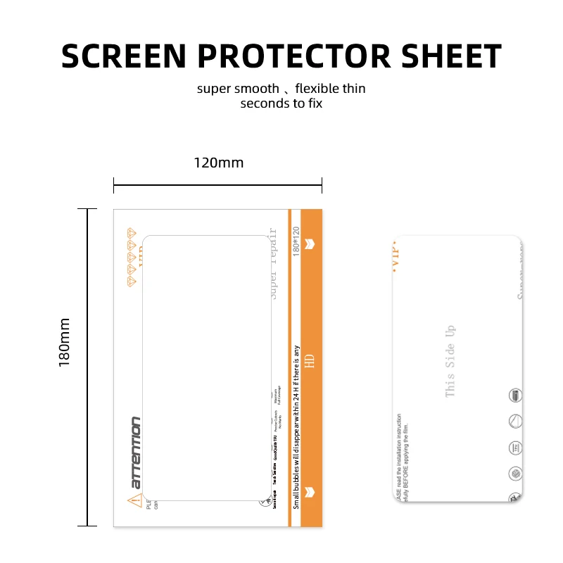 Tpu hydrogel self repair screen protector  custom cut hydrogel screen protector hydrogel univers cell film front for smartphones