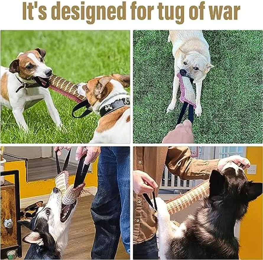 2024 burlap Dog Training Coarse Hemp Biting Stick and Tooth Grinding Dog bite Tug Training Supplies molar interactive toy