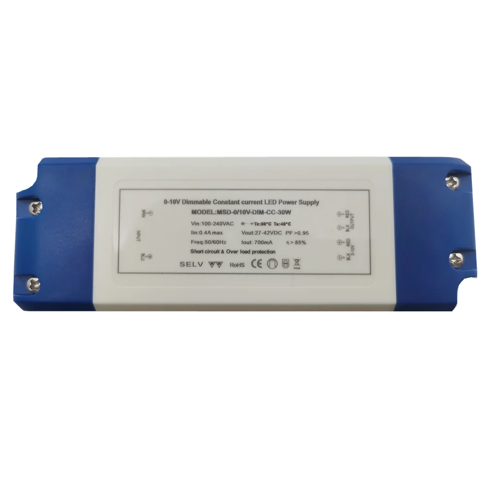 60 Вт 0-10 В светодиодный драйвер с регулируемой яркостью pwm PF> 0 95 эффективность> 88%