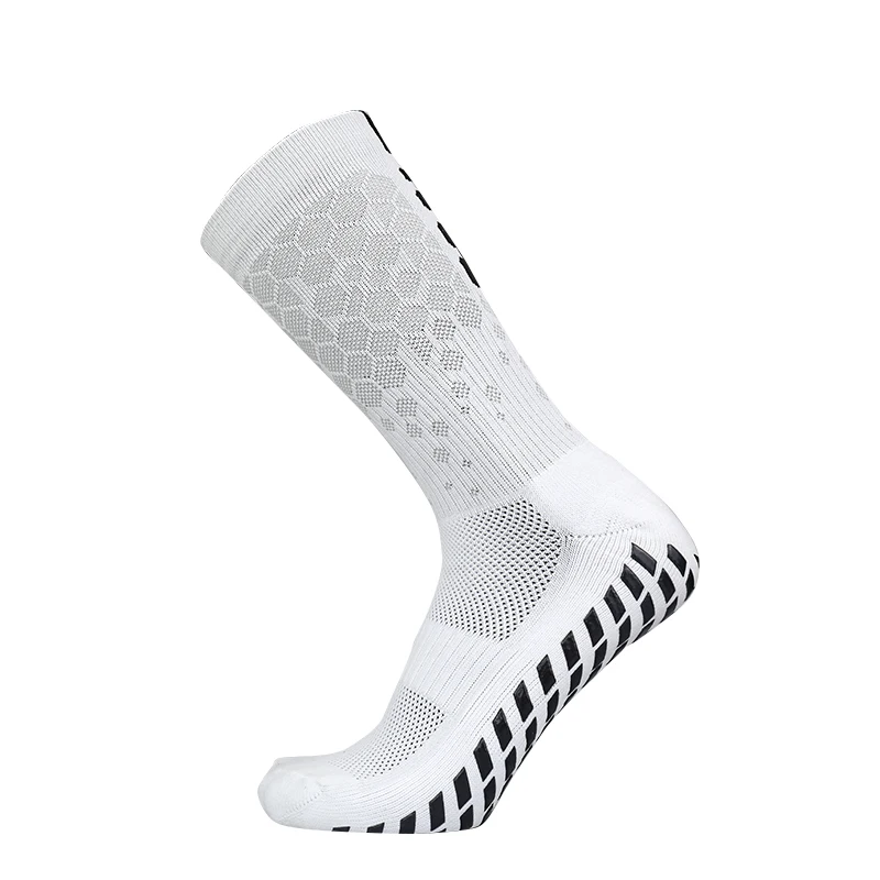 New Style Sporty Anti-Slip Football Grip Socks Quick Dry Nylon Crew High Logo Anti-Foul Fitness Autumn Minimum Order 12 Pairs