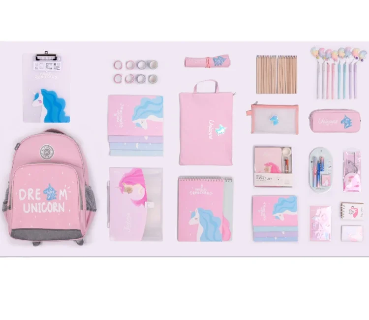 Unicorn Kawaii fashion stationery back to shool notebook pen pencil pencilcase backpack