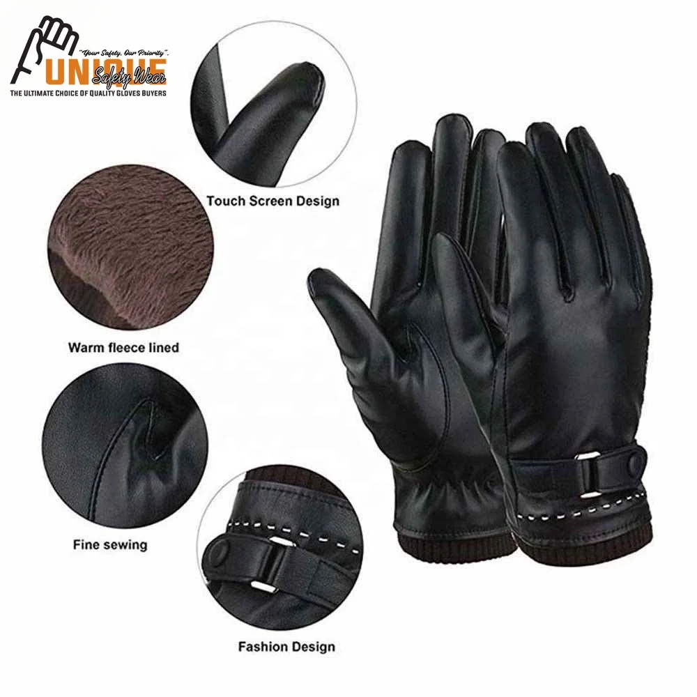
Fashion Women Motorcycle Gloves Leather Touch Screen Winter Warm Driving Mittens 