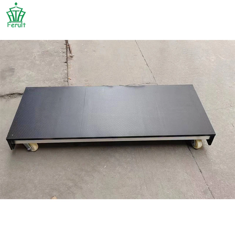 Hand  Moving  Heavy Duty 4 Wheel Knock Down  Dolly Warehouse Plywood Platform Aluminium Frame Trolley