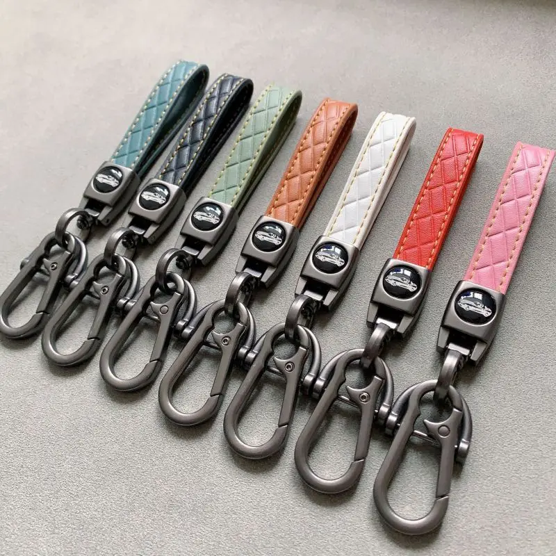 TL963 Customized Personalized Keychains Leather Key Chains Car Brand Turbo Gun Key Holder Ring Metal blanks Sublimation Keychain
