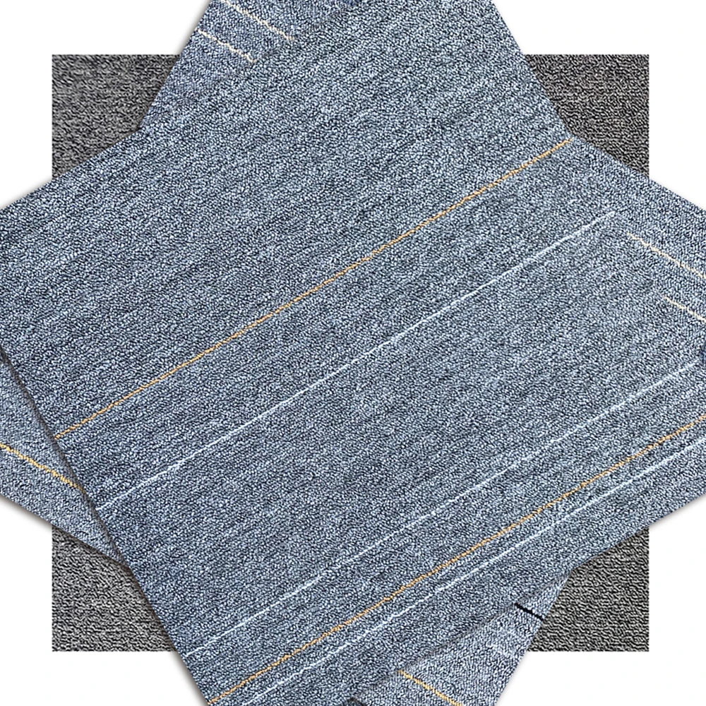 Modern Home Floor Carpet Tile Squared Design in Solid Color Cushioned Polypropylene Material