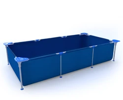 Blue Rectangular Steel Frame Pool Portable Container Swimming Pool for Kids and Adults Above Ground Family Swimming Pool