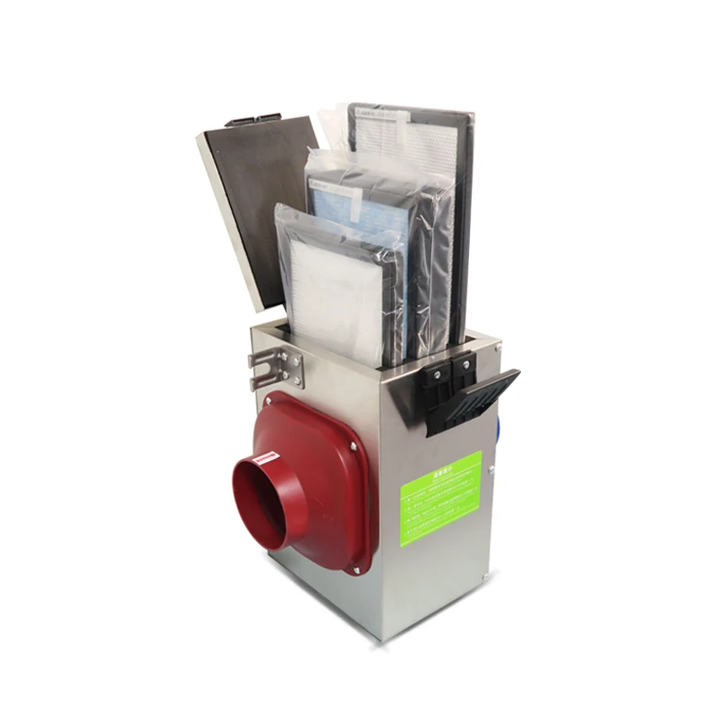 Galvanized Sheet Steel no power HEPA Air Filter Box For Ventilation Fan Use