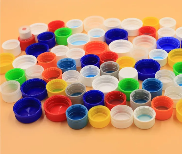 28MM PP/PE colorful white black yellow red blue screw cover caps plastic bottle cap