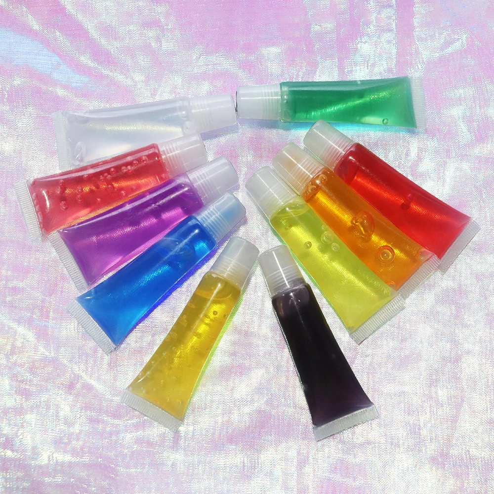 Wholesale Custom DIY Fruit Glossy Lipgloss Private Label Choose Tube Lip Oil Vegan Clear Long Lasting Lip Gloss