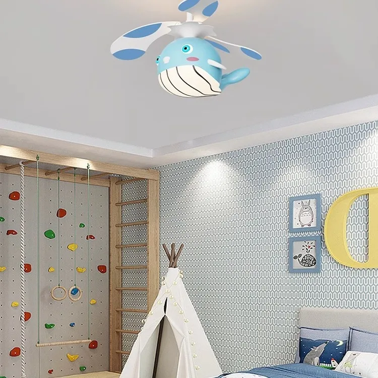 Universal Ceiling Fan Remotes Children Decoration Airplane Cartoon Ceiling Fan Small Room Ceiling Fans