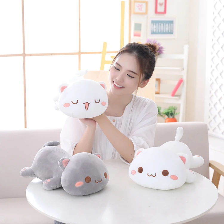 Wholesale cat plush toy stuffed animal baby gift custom white custom soft fabric custom cat stuffed animal plush toy cute