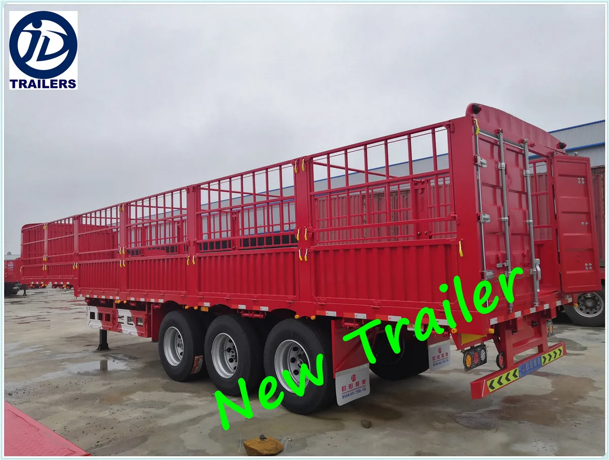  OYJD Trailers factory price high fence sidewall 40ft flatbed trailer baseboard use wood timber chairs tables transport on