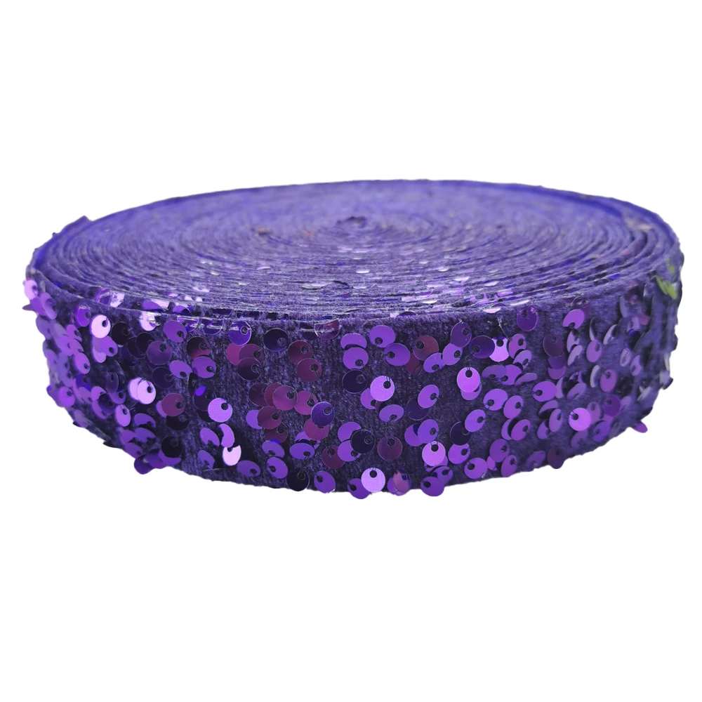 RIMISRibbon 38mm RMS New  Series Colorful Glitter Velvet Sequin Ribbon for bows or accessories diy craft