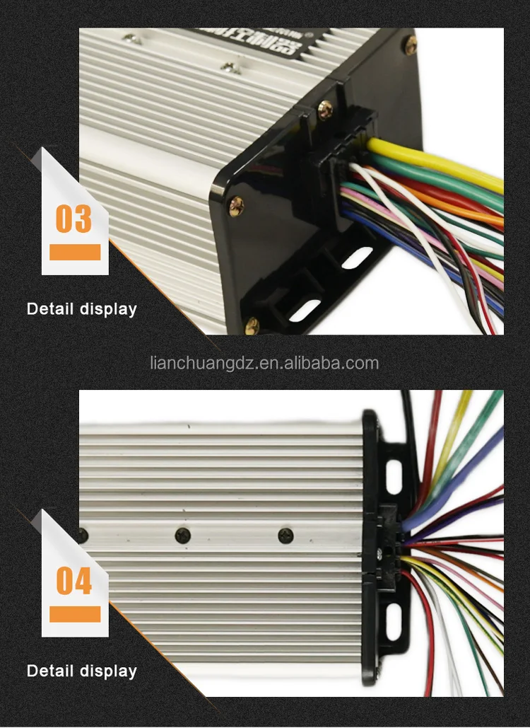 84v 1200w Brushless DC Tricycle ATV Retrofit Kit Servo Motor Controller