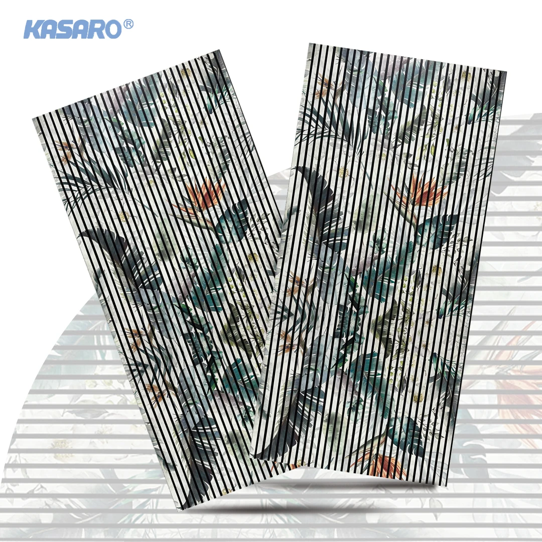 KASARO Customizable print pattern wood veneer ceiling wood wall paneling