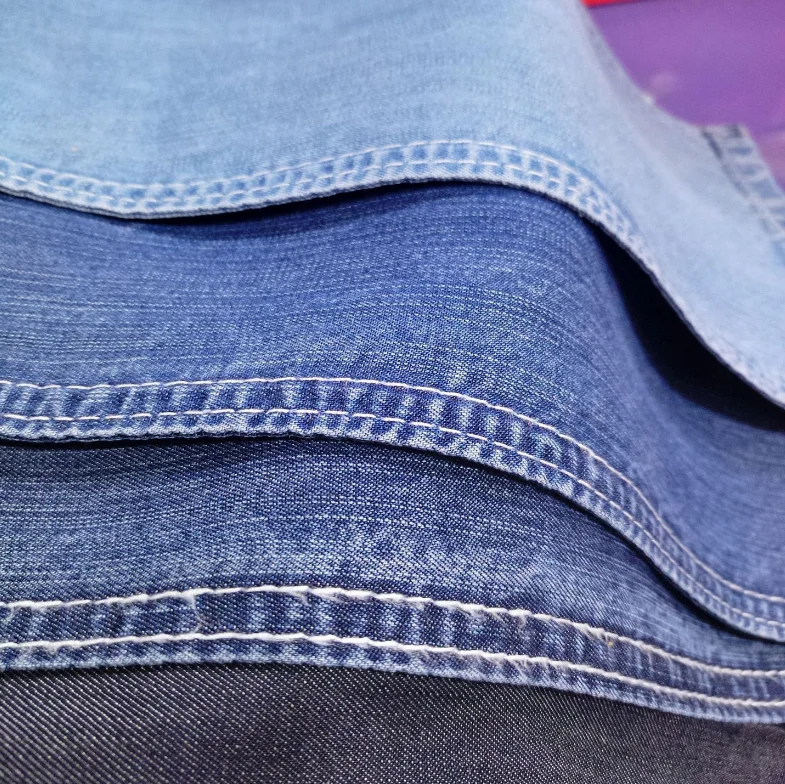 
2021 New Style Cheap Custom Yarn Dyed Soft Denim Fabric for Pants Jeans Jacket 