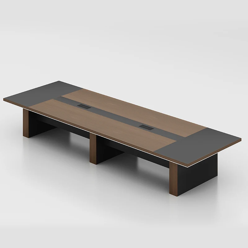 Luxury Modern 14-Seater Conference Table Steel and Wooden Office Furniture for Home Hotel or Hospital Meeting Rooms