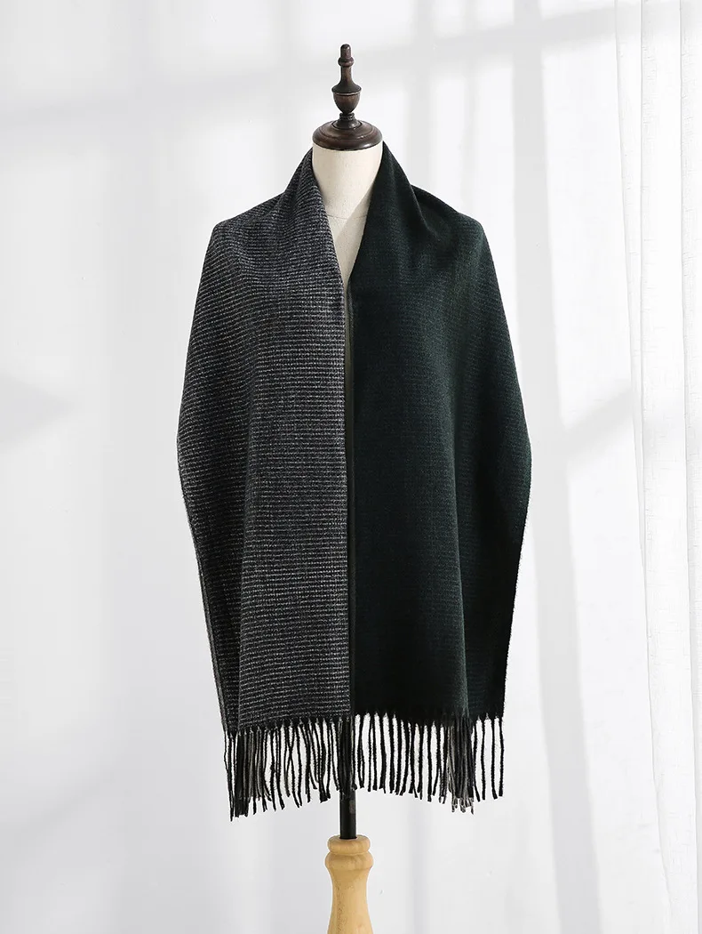 Solid Color Plum Embroidered Warm Soft Pashmina Fringed Scarves Shawl Wrap For Women