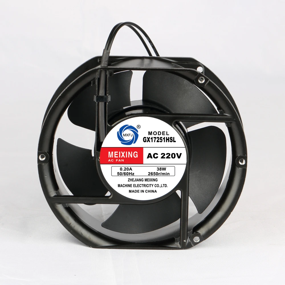 MEIXING GX17251HSL 220V-240V AC Double Ball Sleeve Axial Fan 172 X 151 X 51 mm Cooling Radiator Fan